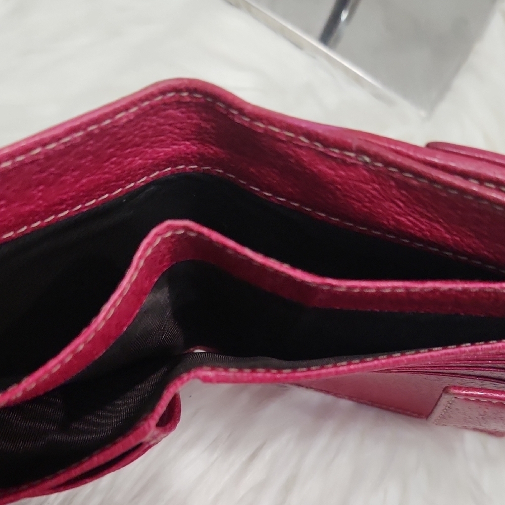 🤎▪️Gucci▪️ Beige and Red Women's Canvas Red Leather Trim Wallet - Picture 11 of 16